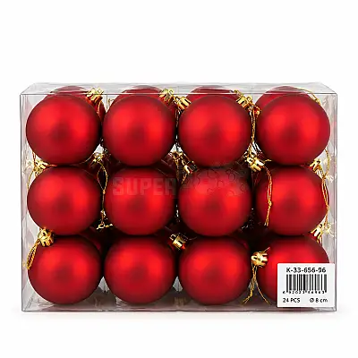 24-lü Mat Qırmızı Yolka Şarı – 8 sm (656-96) - 1