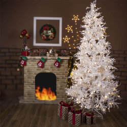 Ağ Yolka 1.8 metr Sarı İşıqlı, Qarlı 223-25 - 