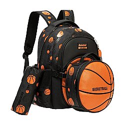 Basketbol Dizaynlı Məktəb Çantası Dəsti (607-12) - 
