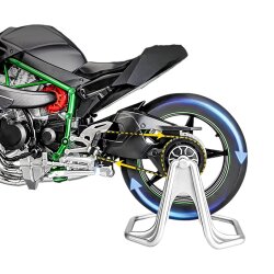 Elektrikli, Tüstülü Dəmir Kawasaki Motosiklet M6-2A - 3