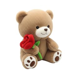 Əlində Gül Yumşaq Ayı Mişkası 32sm 1620-C2 - 