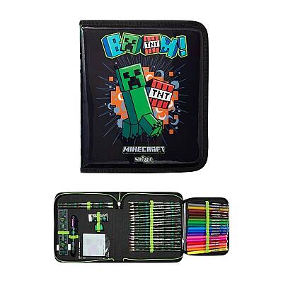 Minecraft Dizaynlı Qələm Qabı və Qələmlər Dəsti Smiggle 244322 - 3
