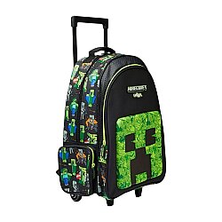Minecraft Dizaynlı Təkərli Məktəbli Çantası Smiggle (617-7) - 2
