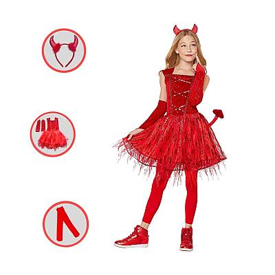Red Devil Halloween Geyimi (654-3) - 1
