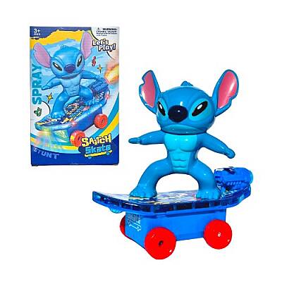 Səsli İşıqlı Skeyt Sürən Stitch (672-22) - 1