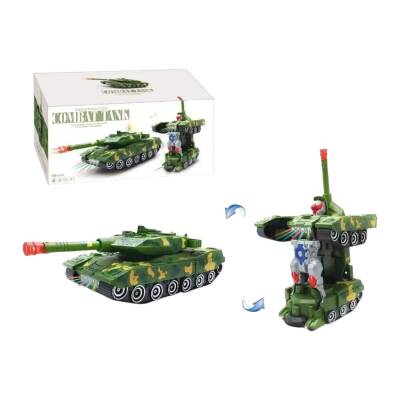 Səsli və İşıqlı Tank-Robot Oyuncağı (396-3) - 1