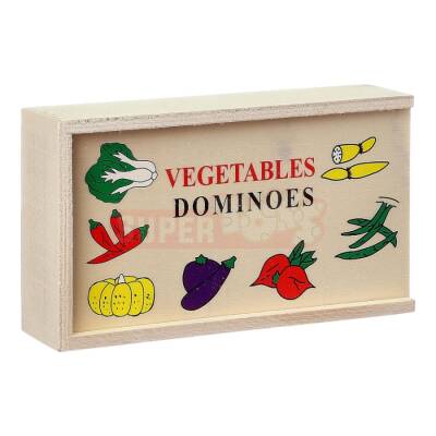 Taxta Domino Tərəvəz Öyrədici Oyuncaq 379-43 - 1