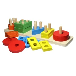 Taxta Rəngli Fiqur Yığma Oyuncağı 379-37 - 1