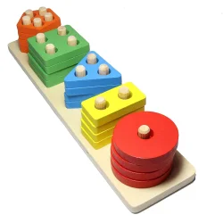 Taxta Rəngli Fiqur Yığma Oyuncağı 379-37 - 2