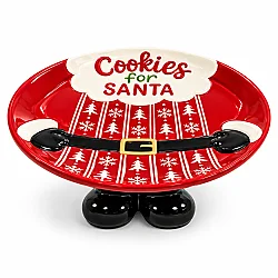 Yeni İl Ayaqlı Boşqabı – Santa Dizaynlı (640-2) - 