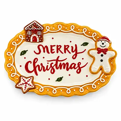 Yeni İl Boşqabı – Merry Christmas Dizaynlı (640-4) - 1