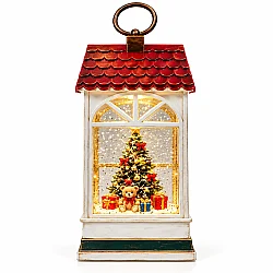 Yeni İl LED Orta Ölçülü Şaxta Baba Evi Suveniri (648-23) - 