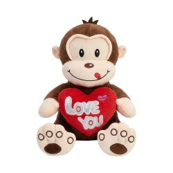 Yumşaq Meymun Ürəkli 30sm - 